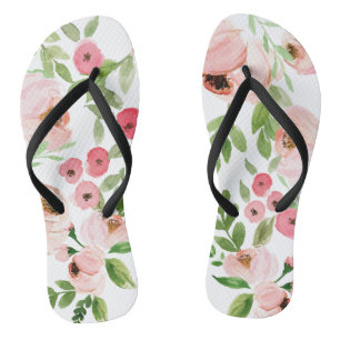 Rosa Blütenfarbene Hochzeit Flip Flops