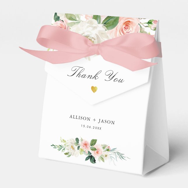 Rosa Blütenfarbenhochzeit Geschenkschachtel (Vorderseite)