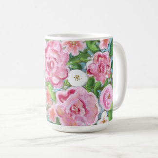 Rosa Blütenfrühlingsblüten Kaffeetasse