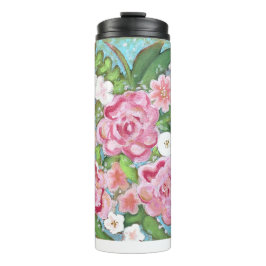 Rosa Blütenfrühlingsblüten Thermosbecher