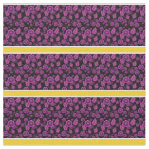 Rosa Blütengold/weißer Streifen - schwarz/Farbe au Stoff