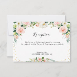 Rosa Blütenhochzeit RSVP Karte