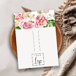 Rosa Blütenleder Visitenkarte