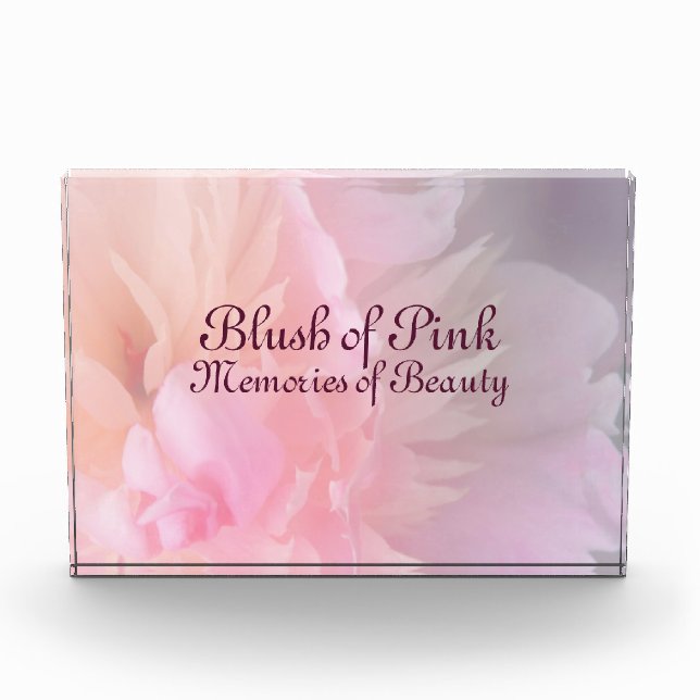 Rosa Blütenliebe-Fotobuch Fotoblock (Vorderseite)