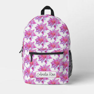 Rosa Blütenmuster, hübsches Blumenmuster Bedruckter Rucksack