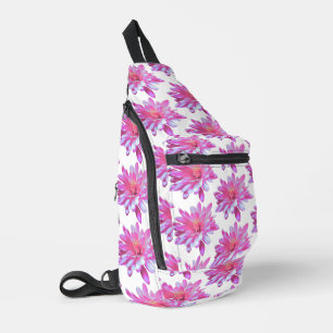 Rosa Blütenmuster, hübsches Blumenmuster Crossbody Bag