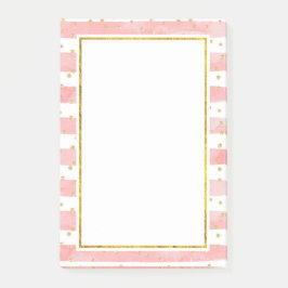Rosa Blütenstreifen | Imitate Gold Confetti Post-it Klebezettel