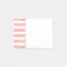 Rosa Blütenstreifen | Imitate Gold Confetti Post-it Klebezettel