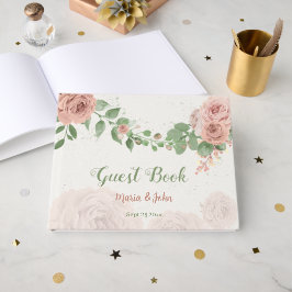 Rosa blütige Blume Salingrün Blätter Gästebuch