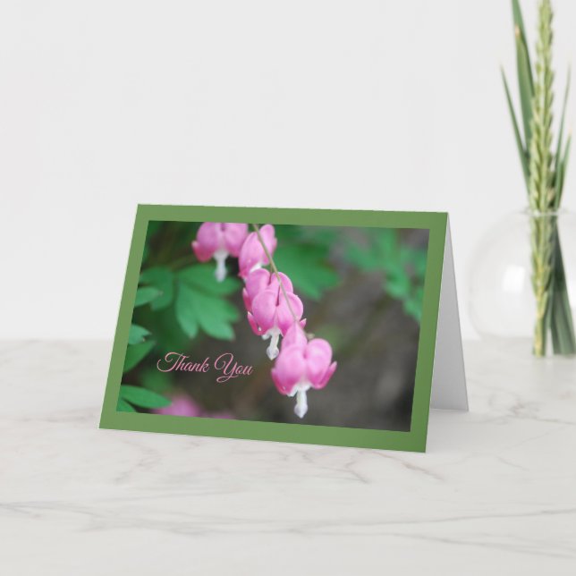 Rosa Blutung Herzkarte Karte (Vorderseite)