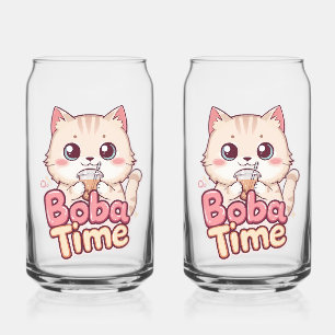 Rosa Boba Tea and Cat Illustration Dosenglas