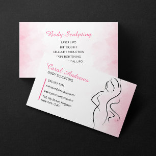 Rosa Body Sculpting Schönheitsmassage Körperkontur Visitenkarte