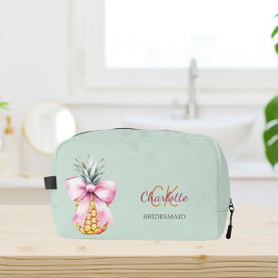 Rosa Bogen Ananas tropische Salbei-Grünjacke Waschbeutel