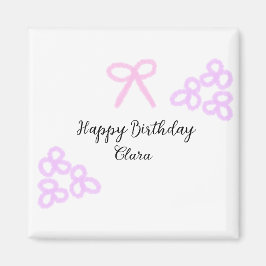 Rosa Bogen lila Blütenpastellblüte Geburtstag Magnet