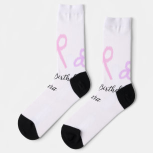 Rosa Bogen lila Blütenpastellblüte Geburtstag Socken