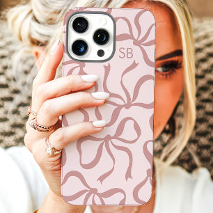 Rosa-Bogen-Monogramm iPhone 16 Pro Max Hülle