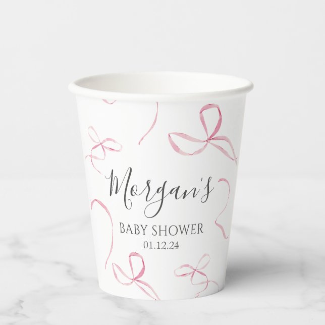 Rosa Bogen Papierservietten, Bugmotive Pappbecher (Vorderseite)