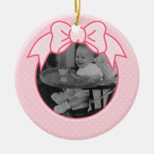 Rosa Bogen-Rahmen Keramikornament