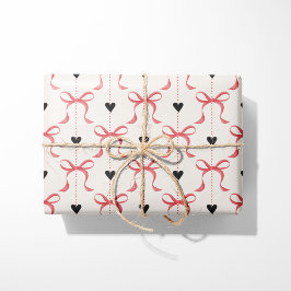 Rosa Bögen und Herz Geschenkpapier