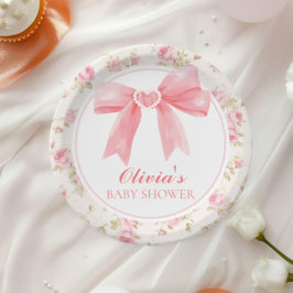 Rosa Bogen und Rose Frühgeburten Pappteller