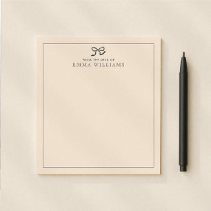 Rosa, Bogen, vom Schreibtisch des Notizblocks Notizblock