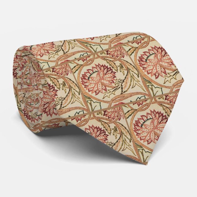 Rosa Bohemische Blume Neck Tie Krawatte (Gerollt)