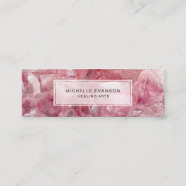Rosa Bohemische Kristallheilkunst Mini Visitenkarte