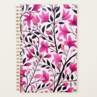 Rosa Boho Blumen Planer