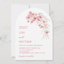 Rosa Boho Blumen Weiße Casual-Hochzeit