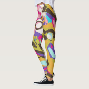 Rosa Boho Blumeni Leggings