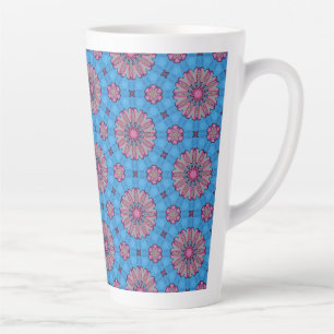 Rosa Boho-Blumenmuster Milchtasse