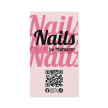 Rosa Bold Social Icon QR-Code Nagelstudio