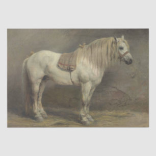 Rosa Bonheur   Graues Pferd in Stable Seidenpapier