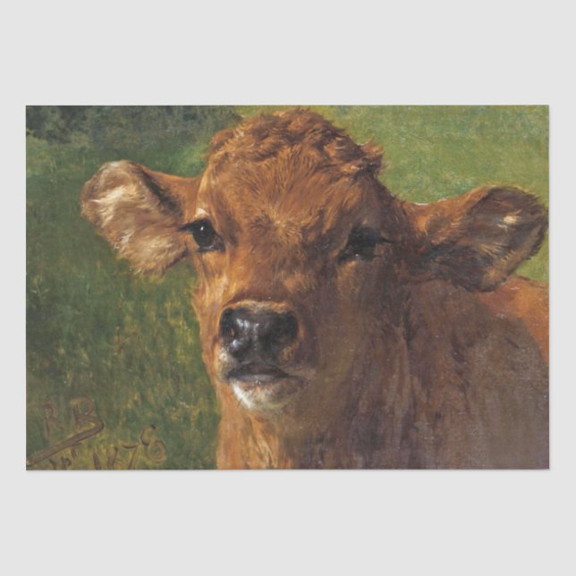 Rosa Bonheur | Leiter eines Kalbes Seidenpapier (Vorderseite)
