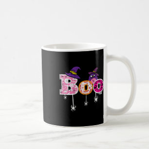 Rosa Boo Spider Owl Beängstigendes Halloween Kostü Kaffeetasse