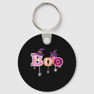 Rosa Boo Spider Owl Beängstigendes Halloween Kostü Schlüsselanhänger