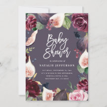 Rosa, Bordeaux, + Feigenfarbenfloral und Skript