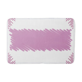 Rosa Border Bath Mat mit mittlerem Strickdesign Badematte