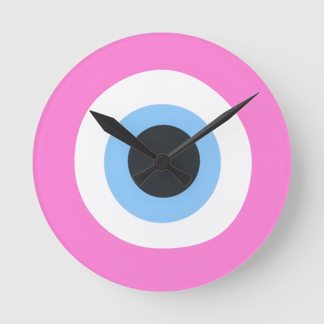 rosa böser Blick Uhr (Vorderseite)