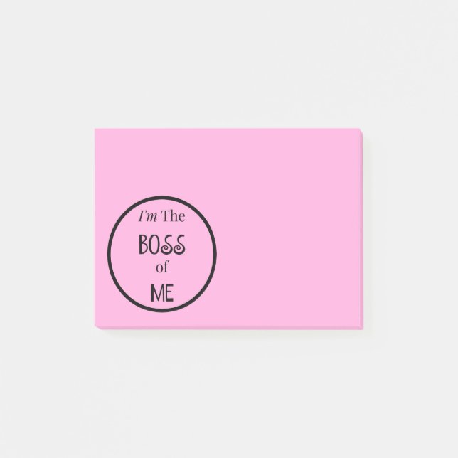 Rosa Boss von Me Notepad Post-it Klebezettel (Vorderseite)