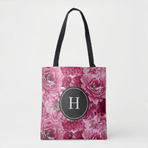 Rosa botanisches Pfingstrosen-Muster Brautjungfer- Tasche