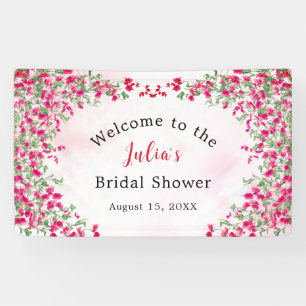 Rosa Bougainvillea Tropischer Wald Brautdusche Banner