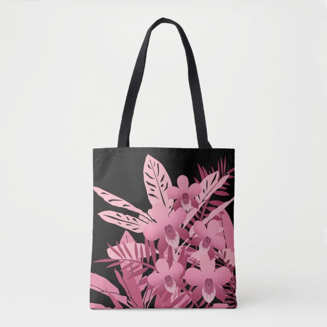 Rosa Bouquet tropisch Tasche (Vorderseite)