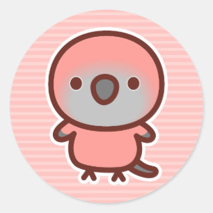 Rosa Bourke Runder Aufkleber