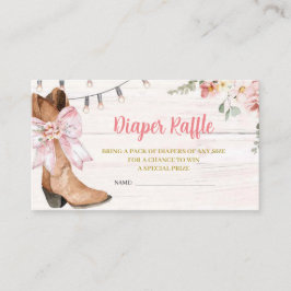 Rosa Bow Boost Diaper-Raffelkarte Begleitkarte
