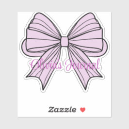 Rosa Bow Coquette Journal-Buchzeichen Aufkleber