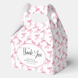 Rosa Bow Coquette Personalisiertes Brautparty Geschenkschachtel
