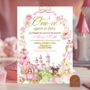 Rosa Bow Coquette Princess Kingdom Einladung