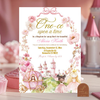 Rosa Bow Coquette Princess Kingdom Einladung