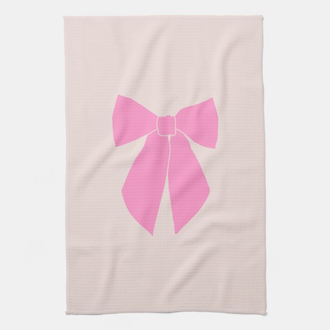 Rosa Bow Geschirrtuch (Vertikal)